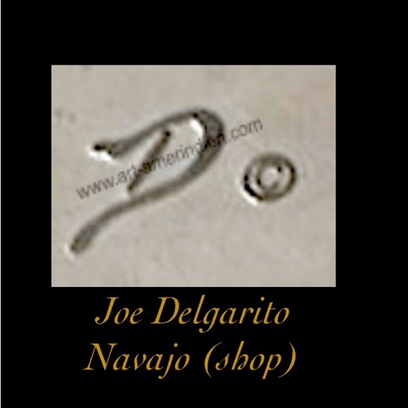 Signed - Joe Degalrito & May Willie, Navajo. Vntg Sterling Watch Band / Bracelet - Picture 7 of 8